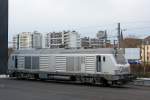  Die Akiem BB 75 326 (92 87 0075 326-4 F-AKIEM), ex Akiem 75026, ex Fret SNCF 475026, ist am 24.03.2015 bei Muhlhouse (Mülhausen) abgestellt.