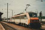 Scanbild: am 27 Juli 2000 steht Sybic 26153 mit der TER200 nach basel SBB abfahrtbereit in Strasbourg.