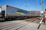 Sechsachsiger Drehgestell-Gelenk-Containertragwagen, 33 83 4962 264-1 I-AMBR, der Gattung Sggmrss 579.0, der Ambrogio Trasporti S.p.A.