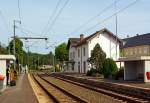 Der Bahnhof Wilwerwiltz an der Nordstrecke (Linie 10) am 17.06.2013    Hinten kommt die CFL 3005 mit IR 111, unser Zug nach Luxemburg.