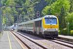 Etwas Abwechslung von unseren Bildern aus Italien, am 23.05.2019 f�hrt CFL Lok 3003 mit ihrem Zug in den Bahnhof von Kautenbach ein, wenn der Gegenzug eingefahren ist kann er seine Fahrt �ber die