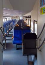 Innenansicht vom CFL 1./2 Klasse Doppelstockwagen DABpza (50 82 36-70 029 -2), am 16.06.2013 auf der Strecke Ettelbr�ck-Luxemburg.