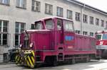 ÖMV Kleinlok 'MORITZ' steht am 28 Mai 2012 ins Heizhaus Strasshof.