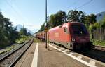 �BB 1016.007 mit gemischten G�terzug in Brannenburg am 11.08.2022.