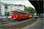 Nach der Revision ist der Bernina Bahn RhB ABe 4/4 I 35 der Blonay Chamby Bahn nun wieder im Einsatz; das Bild zeigt den Triebwagen bei seiner ersten Fahrt nach der Revision mit dem Riviera Belle