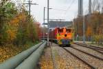 KEBAG AG: Bereitstellung von einem Kehrichtzug mit der SCHÖMA Tm 237 874-3  ZUCHWIL  bei der Kehrichtverbrennungsanlage Emmenspitz am 3.