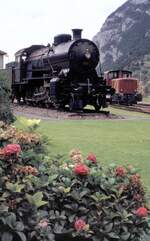 SBB C 5/6 Nr.2965 auf dem Sockelin Erstfeld am 22.09.1981.