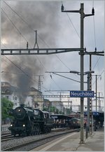 Auf dem Weg von st Sulpice nach Vevey muss die VVT 52 221 in Neuchâtel umsetzen.