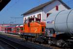 ASm: Bahnhofsausfahrt Niederbipp auf schmaler- und normaler Spur am 12.