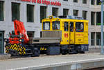 Der RhB Tm 2/2 95 am 12.09.2017 im Bahnhof Chur.