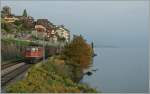 Hier nun noch ein Bild, ohne �berraschung: auf der allseits wohlbekannten Fotoerstelle fliegen einem die Tauben nur so vor die Kamera  - hier in Form der SBB Ae 6/6 auf dem Weg nach Lausanne.