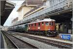 Der  L'Association 141R568  Extrazug Train Chasse mit der ex BLS Ae 6/8 N° 205 beim Halt in Lausanne.