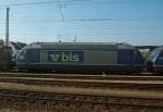 Elektrolok Re 465 017-2 der BLS abgestellt am 30.09.2011 in Basel Bad Bahnhof.
