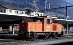 RhB Ge 3/3 Nr.214 in Samedan im August 1990.
