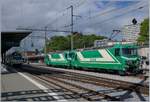 Die beiden BAM MBCGe 4/4 21 und 22 in Morges.