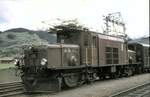 RhB Ge 6/6 I Nr.405 in Disentis am 15.06.1980.