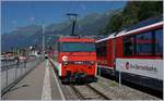Wenn sich schon die Gelegenheit bietet, mit einen  normalen  Brüngibahn Reisezugwagen zu reisen, nutzte ich diese und kam deshalb in Brien nochmals zu einem Bild der HGe 4/4 101 960-0 auf dem Weg