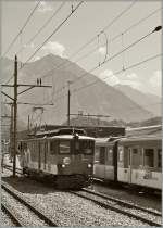 (Noch) Allt�gliche Br�nigbahn Romantik in Meiringen.