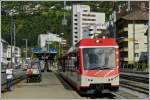 Ein sehr freundlicher Bahnfotograf in Brig.