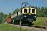 MOB'stalgie: Der (ex MOB) FZe 6/6 2002 mit seinem G�terzug auf der Fahrt nach  Chaulin.