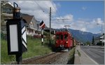 Der RhB ABe 4/4 I N° 35 erreicht mit dem  Riviera Belle Epoque Zug Blonay.