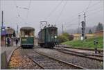 Auch wenn das Wetter kaum dazu einlädt, der CGTE Strassenbahn Gepäcktriebwagen fährt an den Strand, so jedenfalls verspricht es die Routentafel der Fe 4/4 151.