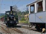 Die 1889 erbeute LEB G 3/3 N° 5 der Blonay-Chamby Bahn rangiert in Blonay.