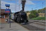  La DER de la Saison 2023  - Die BFD HG 3/4 N° 3 wartet heftig rauchend in Blonay auf die Abfahrt nach Chamby.