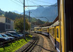 Geführt von dem BOB (Berner Oberland-Bahn) Triebwagen ABeh 4/4 II Nr.