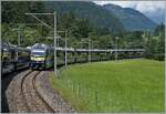 Aus dem offenen Fenster fotografiert: der Gegenzug nach Lauterbrunnen und Grindelwald erreicht in Kürze Zweilütschinen. 

4. August 2024