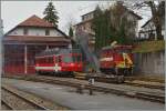 Ich glaube, ich habe noch merkwürdiges Fahrzeug gesehen, wie den Xm 509rechts im Bild in Tramelan; um so mehr gefällt mir der aufgearbeitet ex FW BDe 4/4.