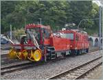 In Vevey steht die ex MVR  und jetzige MOB HGem 2/2 2501 mit der MVR X 464.