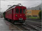 Der RhB ABe 4/4 N° 35 an einem regnerischen Sonntag in Blonay.