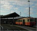Der CEV BDeh 2/4 N° 74 kurz vor der Abfahrt in Vevey als Regionalzug 1323 Richtung Blonay am  21.