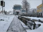 Ein Winterbild aus Blony mit dem  Train des Etoiles  umd dem  Astro Pleiades  im Hintergrund..
