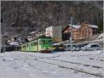 Von Aigle gekommen verweilen die beiden ASD BDe 4/4 401 und 402 nicht lange in Le Sépey und verlassen den kleine Kopfbahnhof als Regionalzug R 440 in Richtung Les Diablerets.