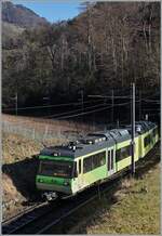 Der TPC ASD/AOMC Beh 4/8 592 ist kurz vor Verschiez auf dem Weg von Aigle nach Les Diablerets.