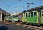 Da der R 70 325 zusätzlich zum Stunden-Takt, fährt, ergibt sich in Aigle Dépôt A-L eine Kreuzung mit mit dem R 70 332, der hier gerade in den Bahnhof (und ins Bild) fährt.