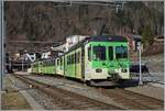 Mit dem ASD BDe 4/4 402 am Zugschluss erreicht ein ASD Regionalzug Le Sépey, wo für die Weiterfahrt die Fahrrichtung gewechselt  wird.
