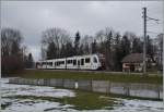 Als S 50 14819 erreichen die TPF SURF (S�rie Unifi�e Romande pour R�seau Ferr� m�trique) ABe 2/4 102 und Be 2/4 102 (mit Zwischenwagen) Semsales.