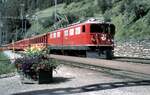 RhB Ge 6/6 II Nr.702 in Bergün im August 1990.