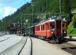 RhB ABe 4/4 Nr.501 mit Sonderzug in Bergün am 04.09.2005.