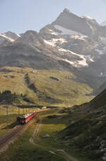 RhB Be 4/4 Nr.41 und 42 in Bernnina Lagalp am 27.08.2009.