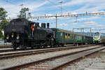 Dampftage 2018 von Lyss  Die Eb 3/5 5810 vom Verein Dampfbahn Bern DBB auf Rangierfahrt in Lyss am 11.