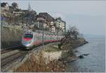 Ein FS Trenitalia ETR 610, unterwegs als EC 34 von Milano nach Genève bei St-Saphorin.