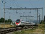 Ein SBB ETR 610 auf der Fahrt nach Milano bei Denges Echandens.