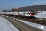 SBB: RE Olten-Bern mit dem RABe 511 107 bei Bettenhausen am 28.