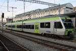BLS 525 016 steht am Nachmittag von 1 Jänner 2026 in Thun.