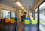   Innenraum von dem Stadler ET GTW 2/6 - RABe 526 762-0 (RABe 94 85 7526 762-0 CH THB) der Thurbo AG am 18.06.2016 im Bf Schaffhausen.