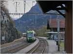 Zwei  Lötschberger  als RE nach Bern mit dem RABe 535 104 an der Spitze in Lalden am 25.